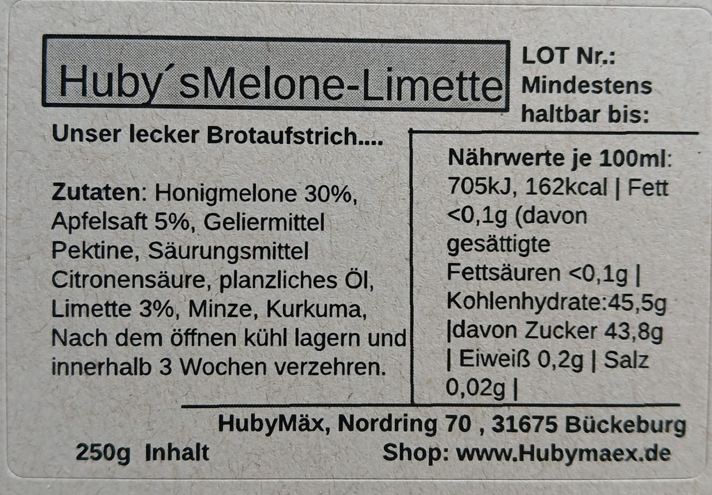 Huby's Melone-Limette Aufstrich