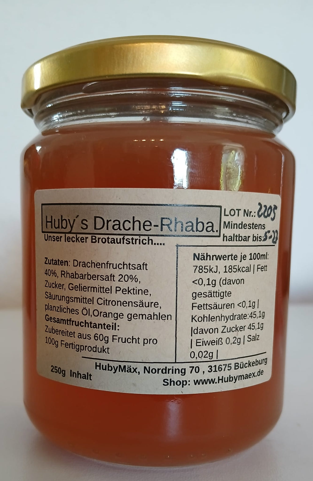 Huby's Drachenfrucht-Rhabarbergelee